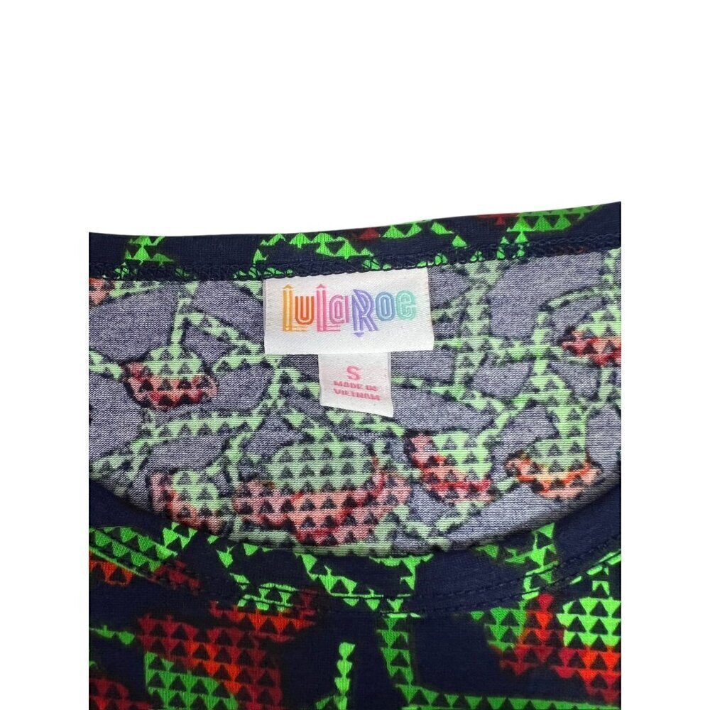 LuLaRoe Gigi Women's Cherry Lime Green Top - Picture 4 of 6